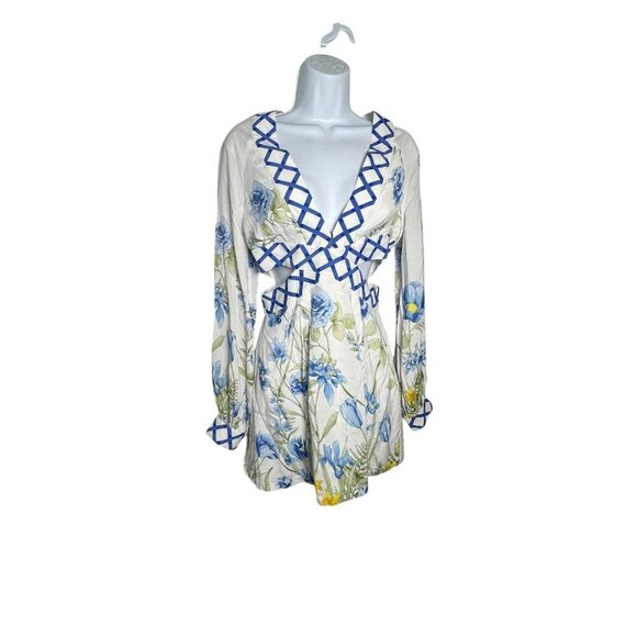 Alice McCall Dress Size US 2 Mini Flower Girl Party Cutout Long Sleeve White - Picture 10 of 10